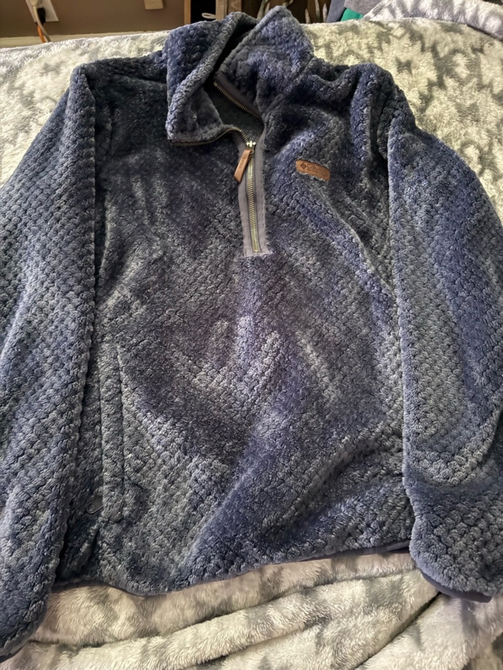 Columbia Plush Quarter-Zip Pullover - Navy Blue